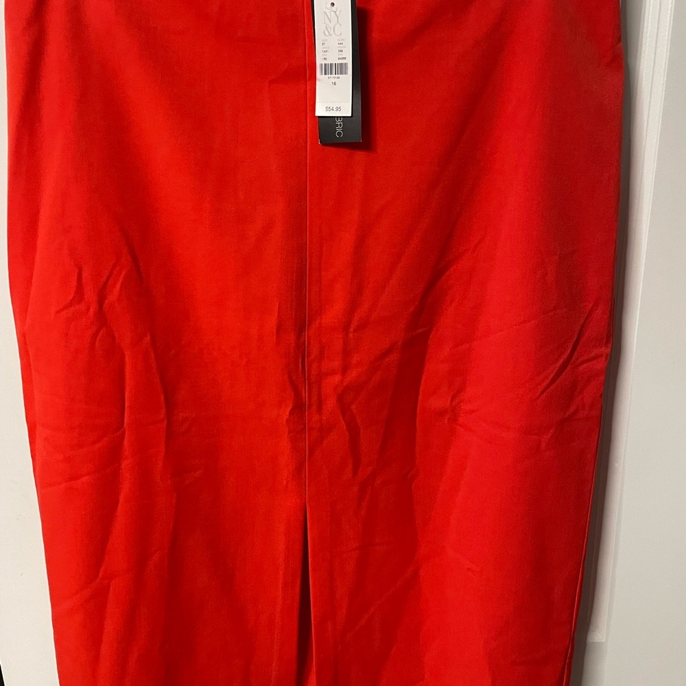 New York & Company Red Pencil Skirt